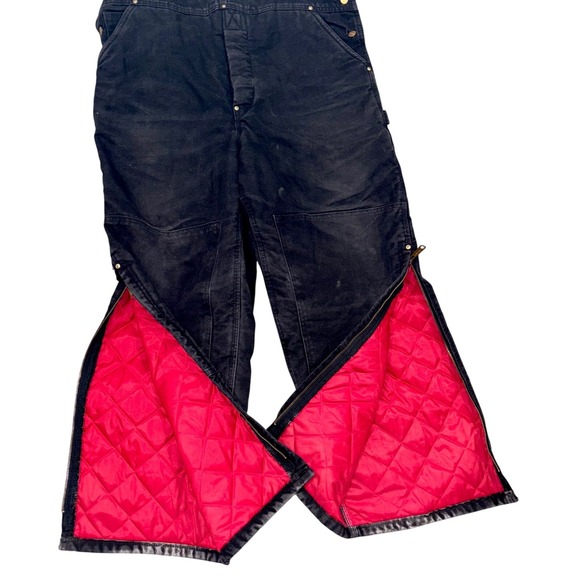 Carhartt Mens R02 BLK Insulated‎ Bib Overalls Black Size 42x30 Workwear - Picture 6 of 8